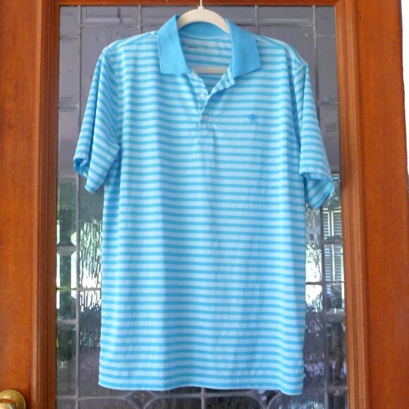 ARIAT Tek Heat Series Melange Polo Medium - Picture 1 of 9